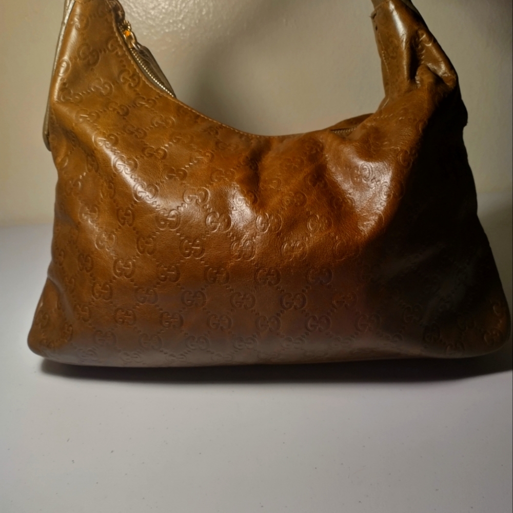 Gucci sima handbag leather green in pristine condition